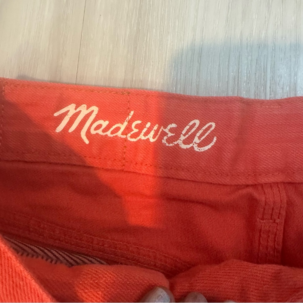 Madewell orange cutoff shorts size 25 red denim shorts - Picture 7 of 12